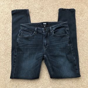 PAIGE Lennox Mid Rise Slim Straight Fit Jeans